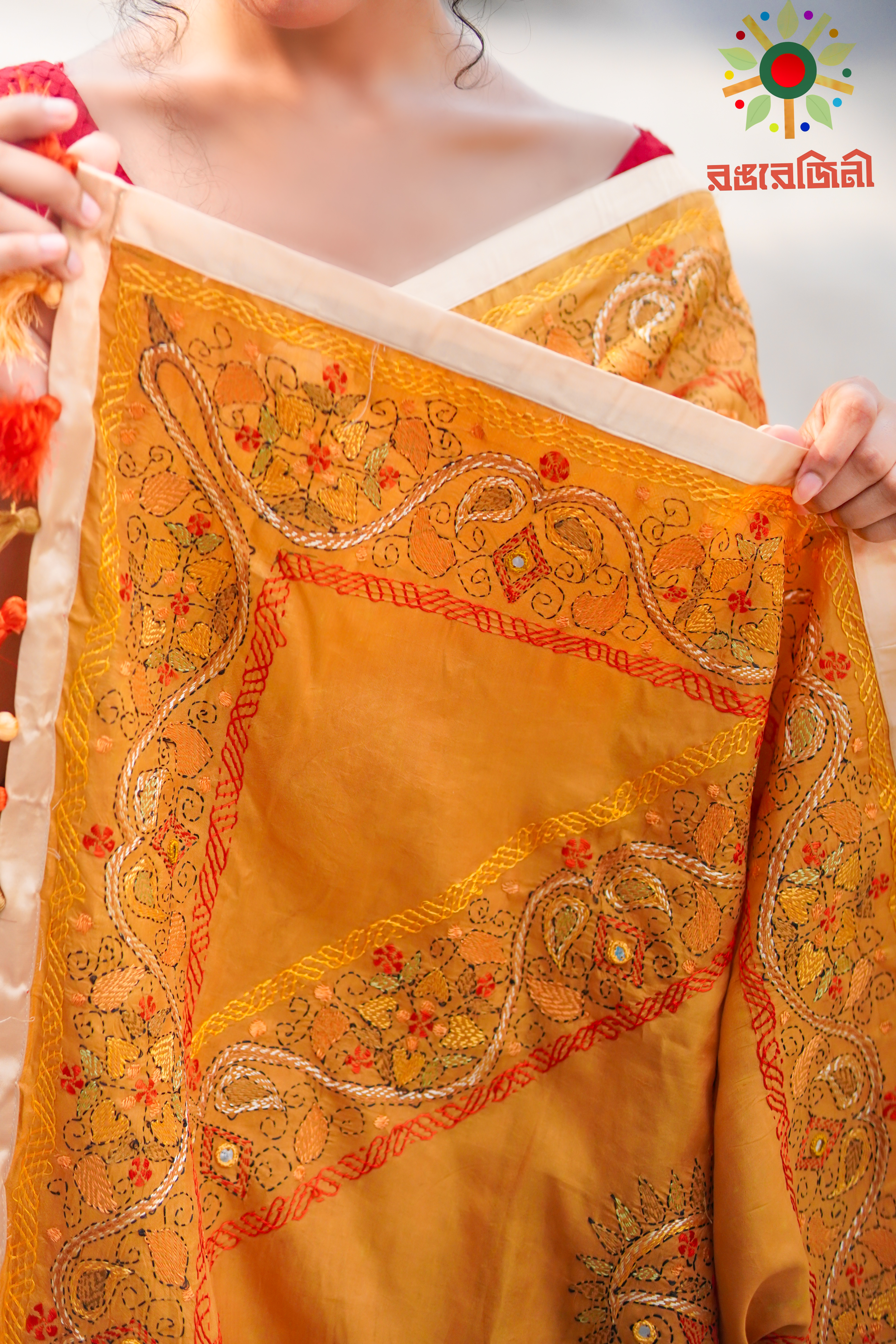 Balaka silk saree (Kantha Stich) - Image 3
