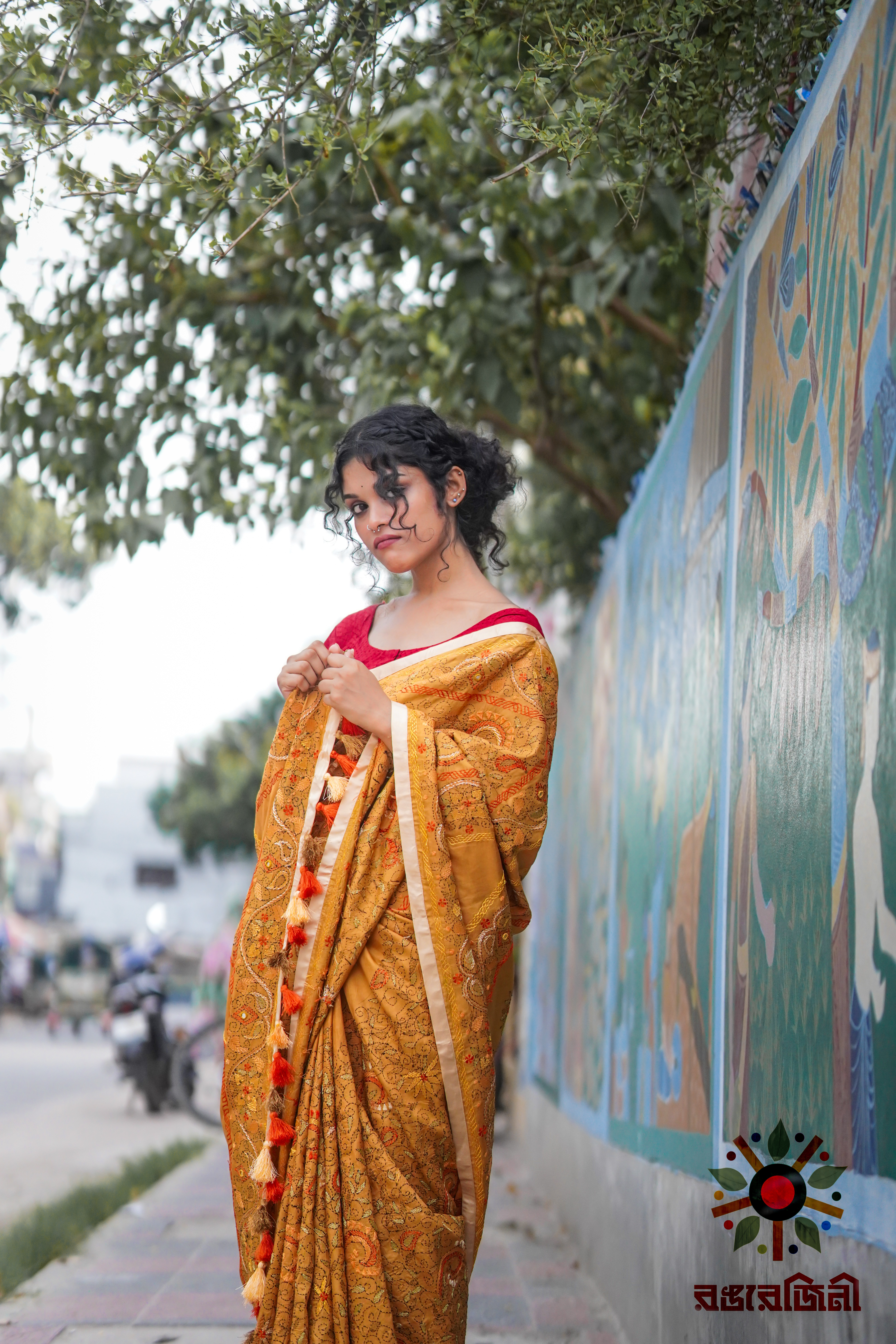 Balaka silk saree (Kantha Stich) - Image 4