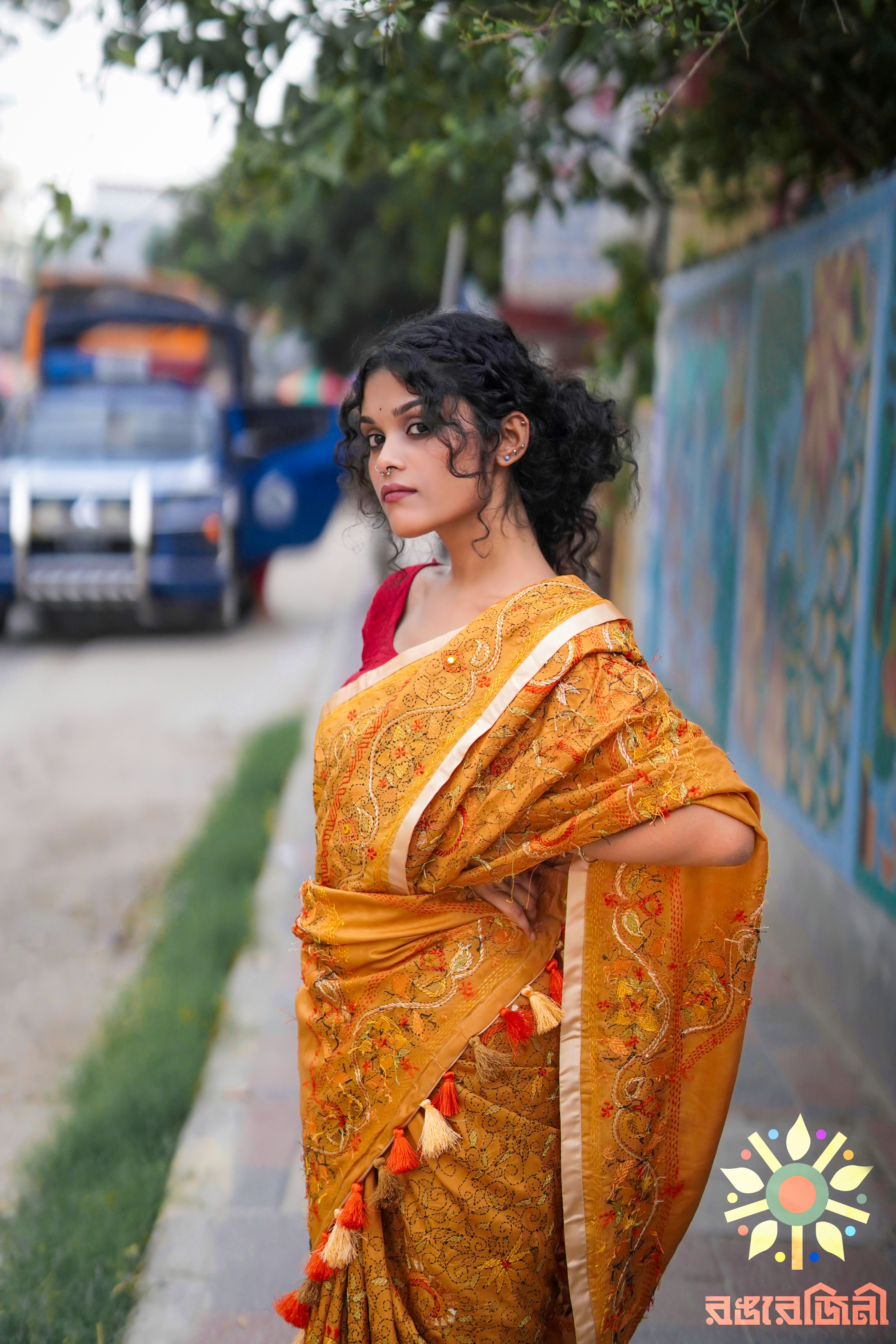 Balaka silk saree (Kantha Stich) - Image 2