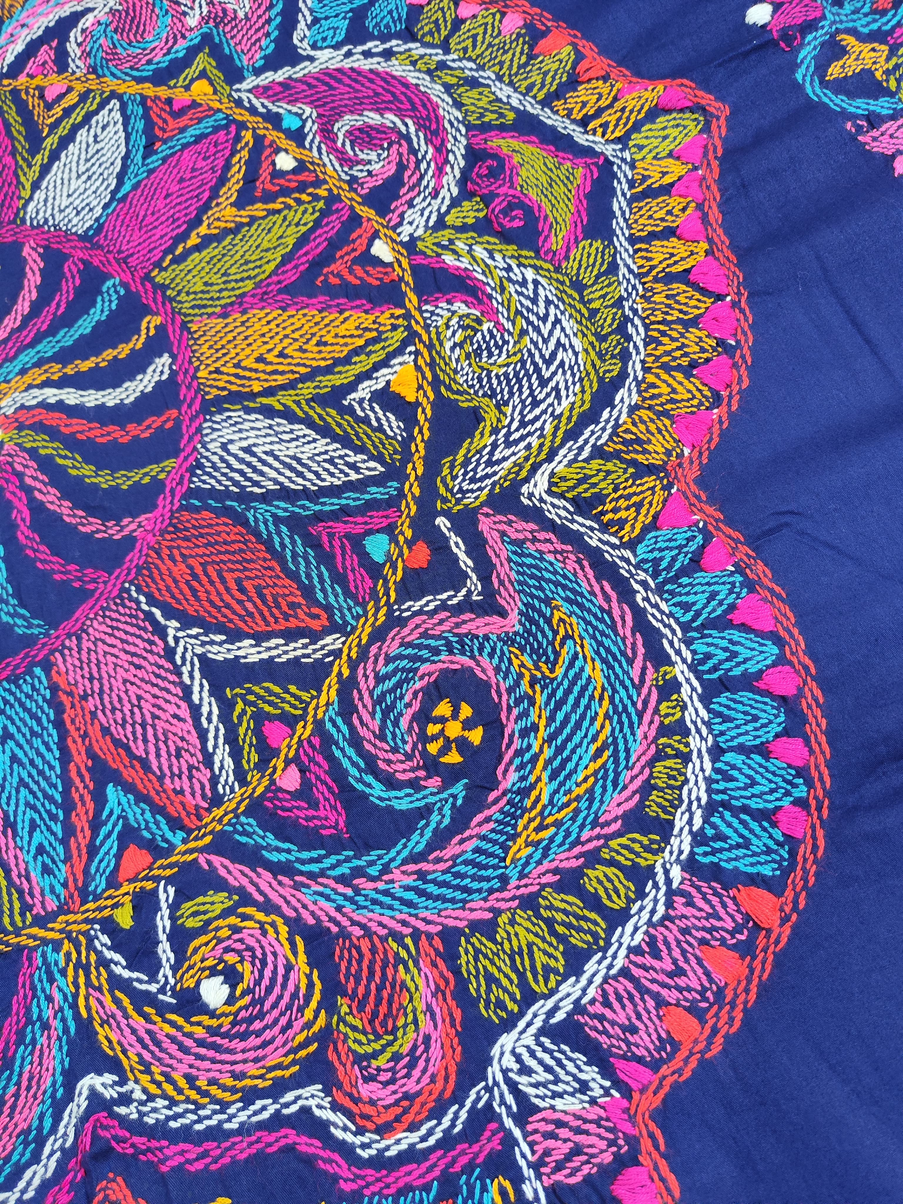 Vibrant Mandala Print Royal Blue Bedsheet Set - Image 4