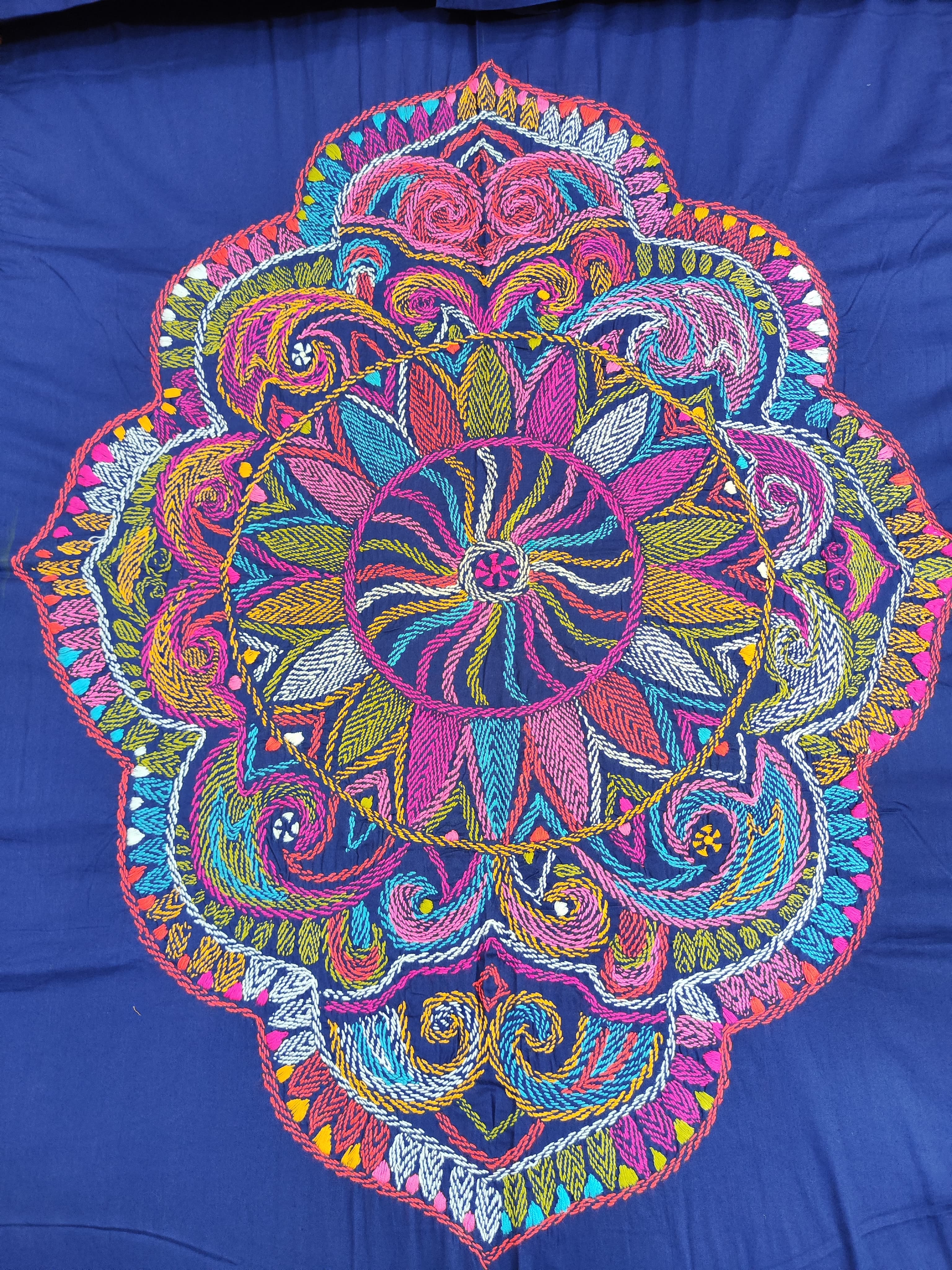 Vibrant Mandala Print Royal Blue Bedsheet Set - Image 5